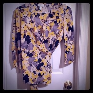 Ann Taylor Loft Tie Waist Blouse